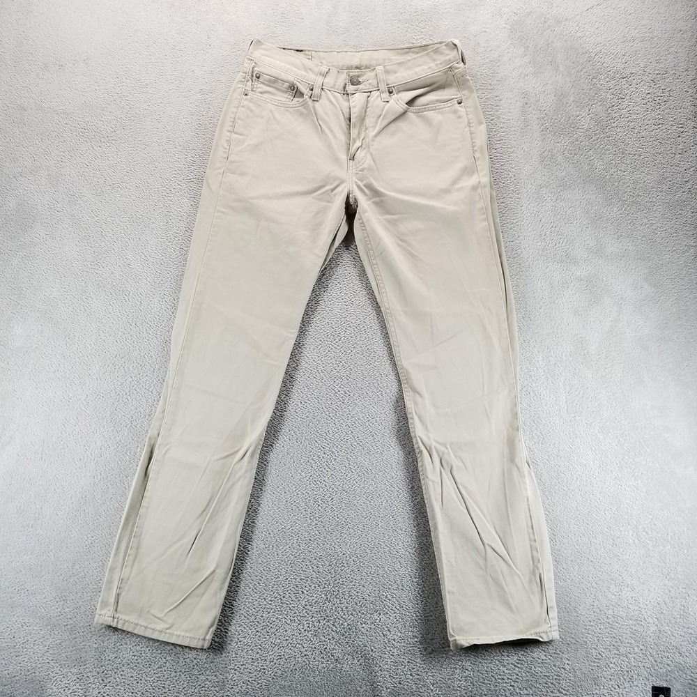 Levis 514 Jeans Mens 30x32 Beige Regular Straight Light Wash Casual Comfort